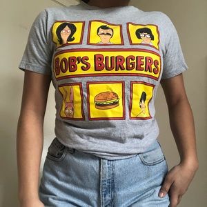 Bobs burgers tee grey with all characters